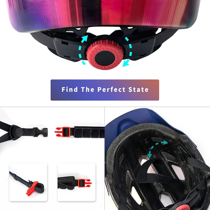 OnBros Kids Bike Helmet - Bike Helmets for 5-14 Boys or Girls with Visor, Children Bicycle Helmet for Skateboard Mountain Scooter Road Cycling, Lightweight and Adjustable 50-57CM - Image 5